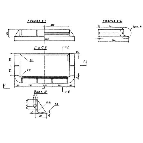 Большое фото товара - Люк чугунный (Альбом 819). Вариант №1